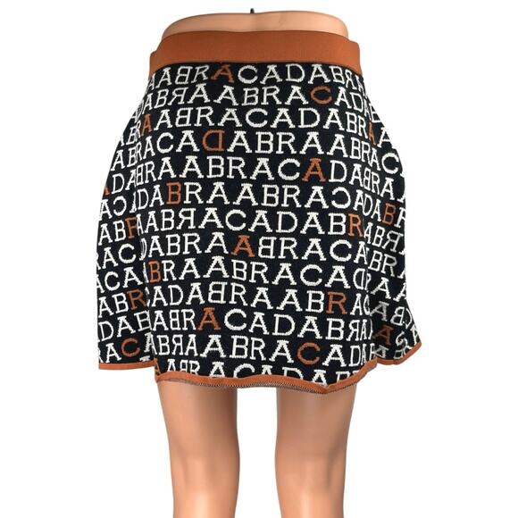 Anthropologie Maeve Abracadabra Black Multicolor Knit Mini A-Line Pencil Skirt S - Picture 3 of 6